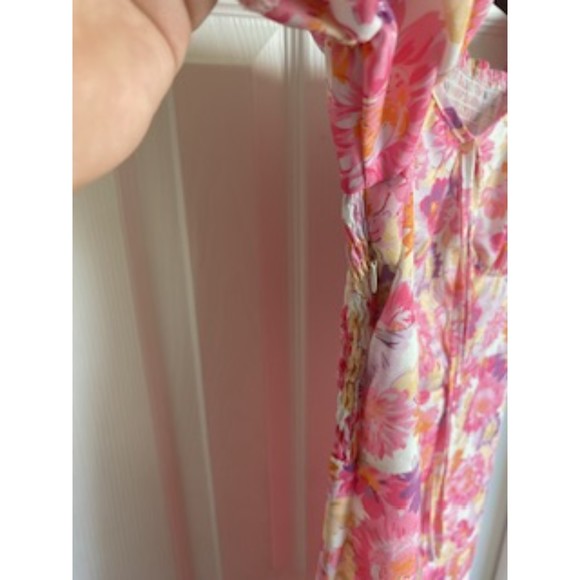 MOLICUTY FLORAL PINK DRESS, SZ L - Picture 9 of 9